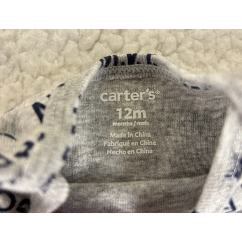 Carter’s Baby Boy Bodysuits 12M Lot of 2 – Cute Sayings